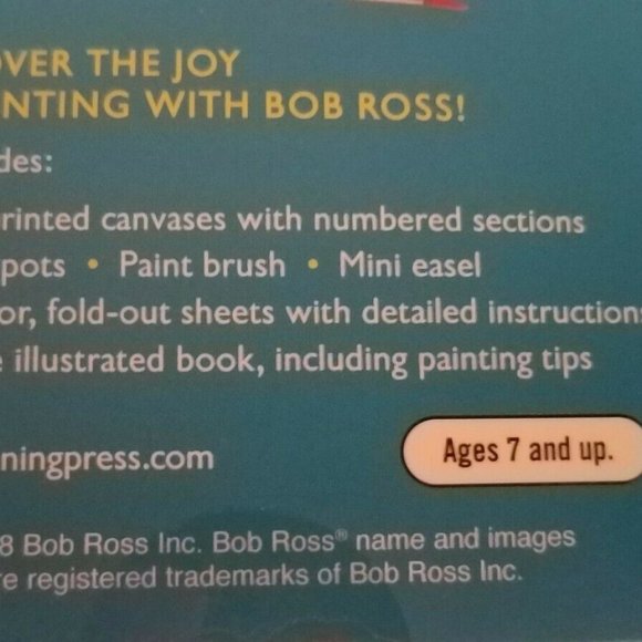 Bob Ross Art Famous Painter Bob Ross Paint By Numbers Mini Kit